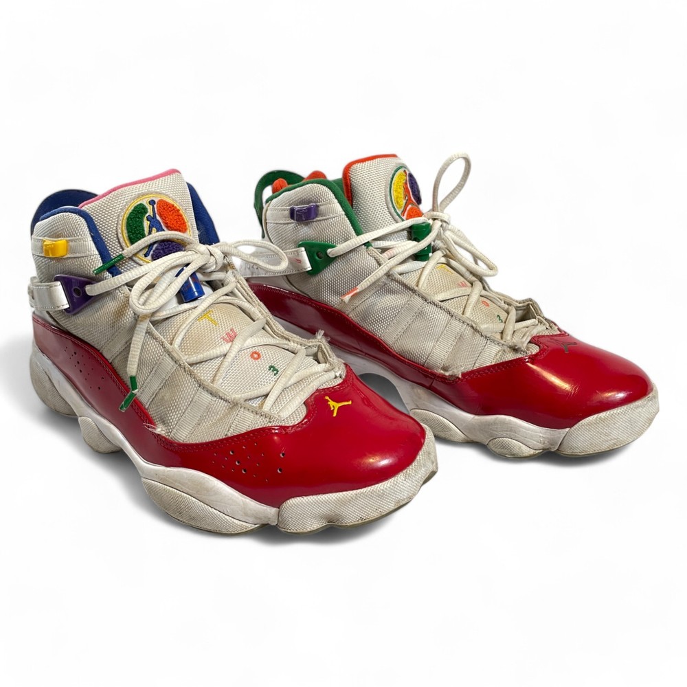 Nike Air Jordan Red/White Multicolor Basketball Shoes — Men’s 10.5